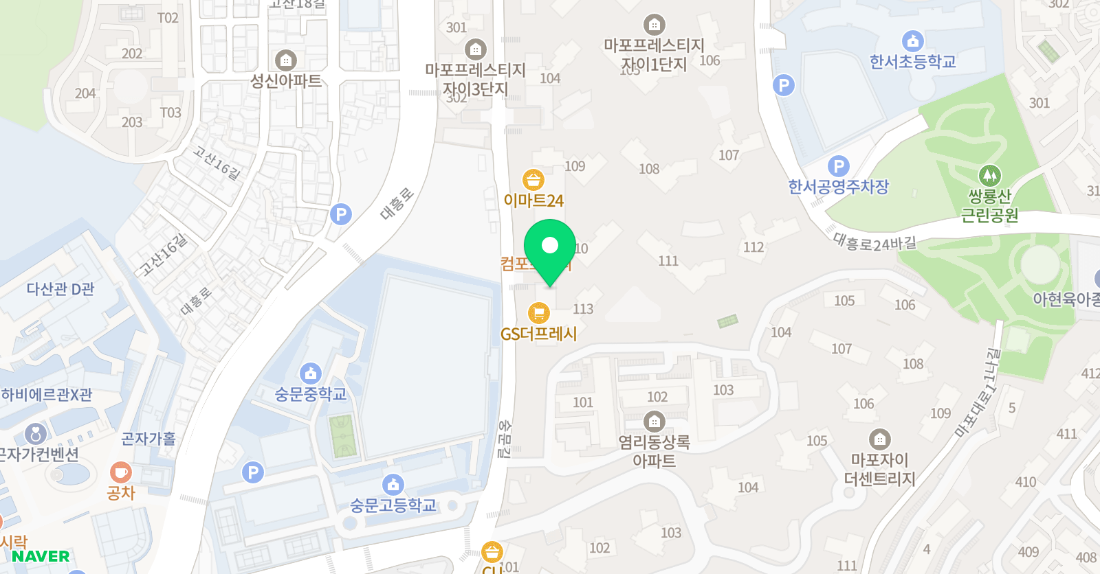 아뜰리에 쁘띠망 위치