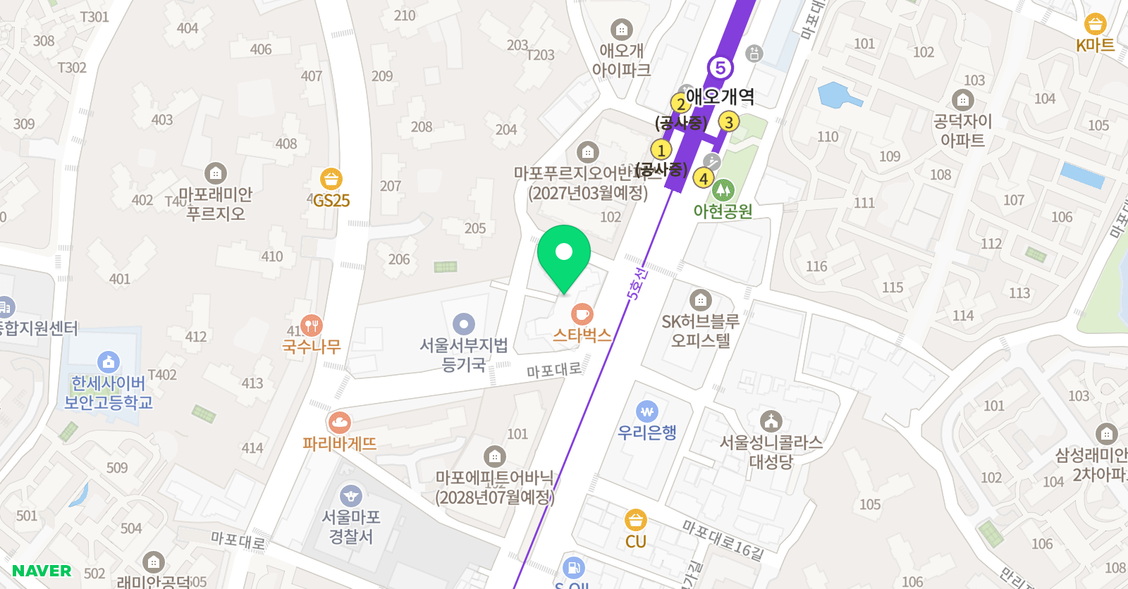 키즈스피치 마루지 마포점 위치