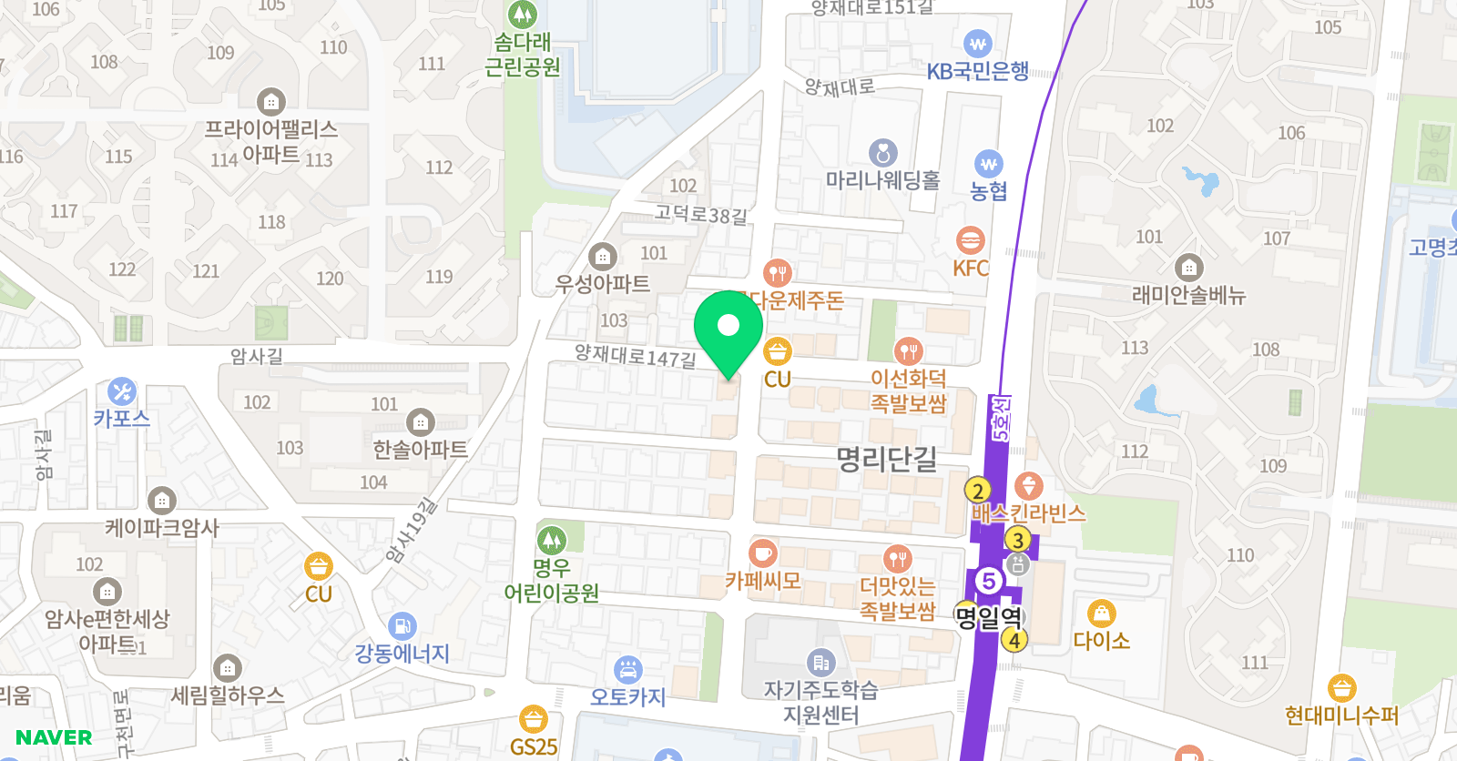수리티 수학학원 위치