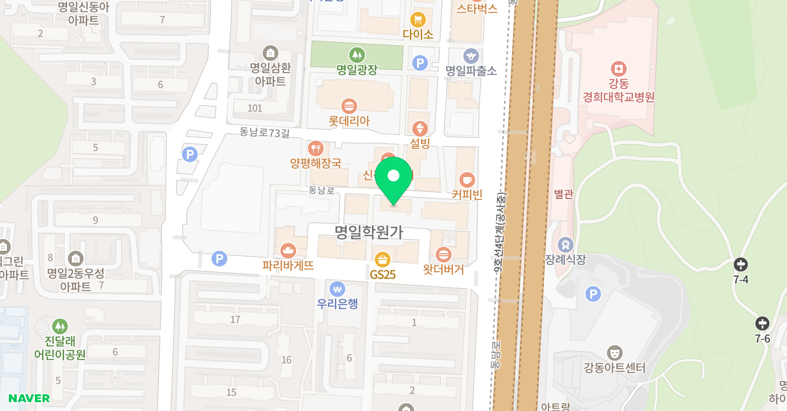 MjP 영어학원 위치
