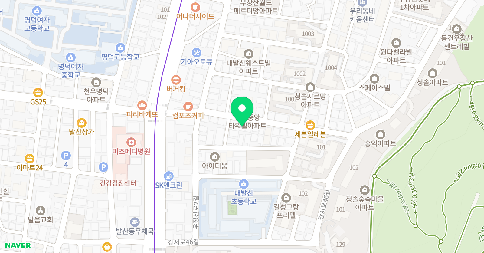 아이체스 발산점 위치