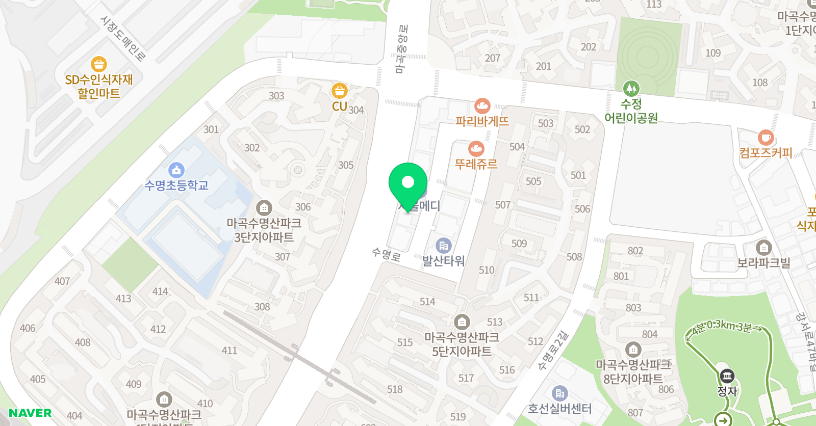 생각하는황소 강서학원 위치