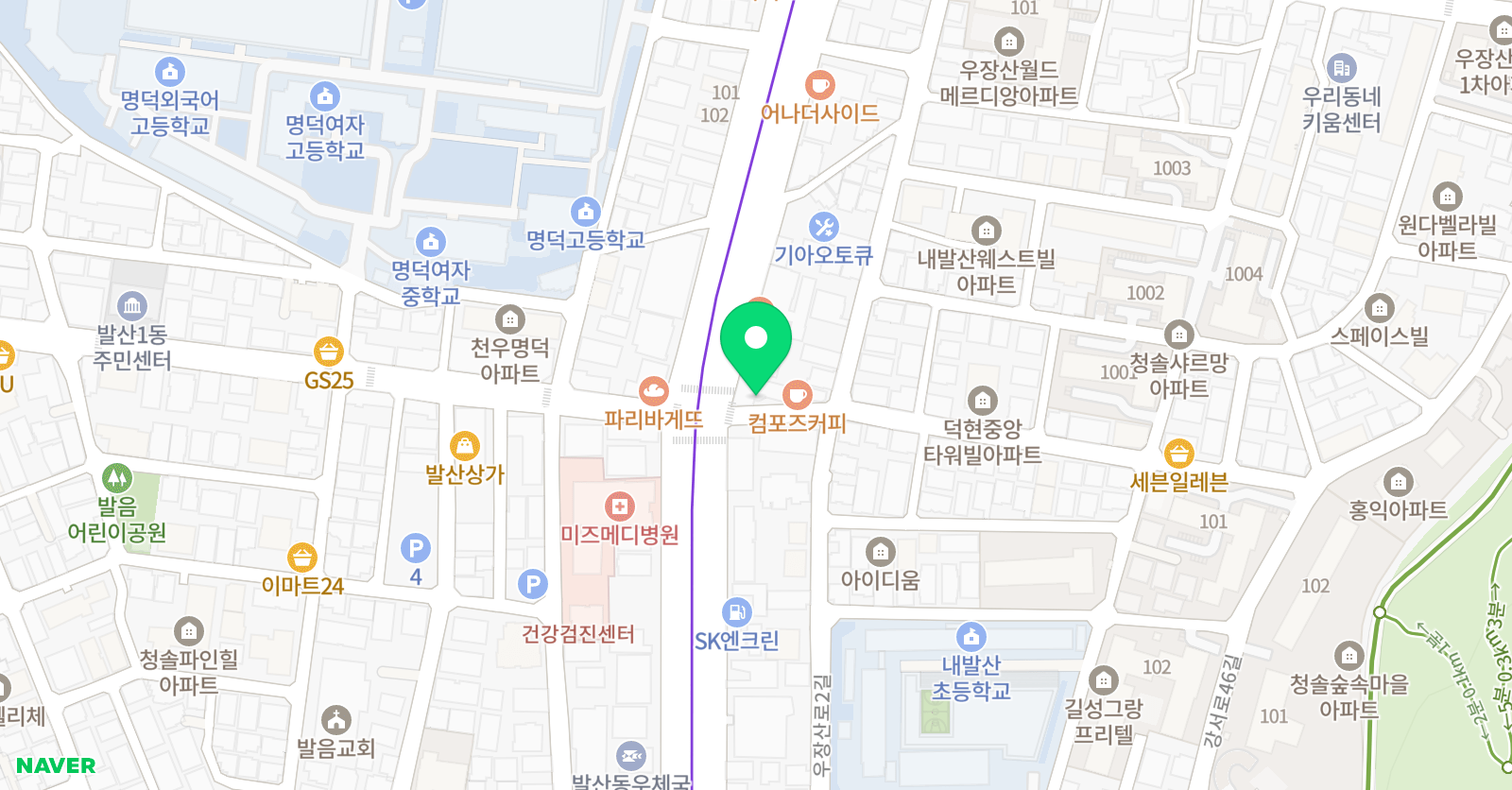 수신제 학원 2관 위치