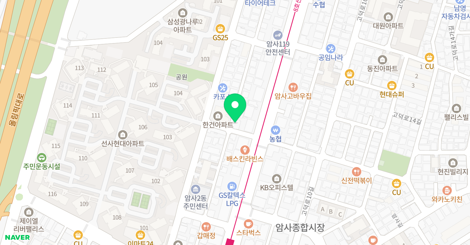 쁘랭땅 아트스튜디오 미술교습소 위치