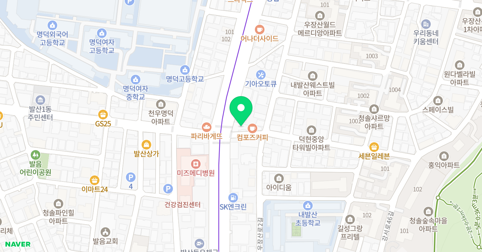 쓰리원 전과목일대일학원 강서본원 위치