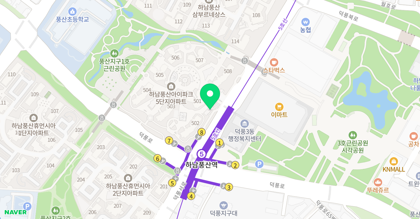 키즈 태권도장 위치
