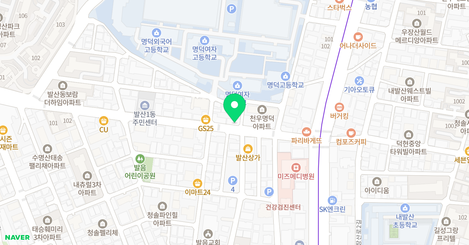 한우리독서토론논술 강서발산명덕독서교실 위치