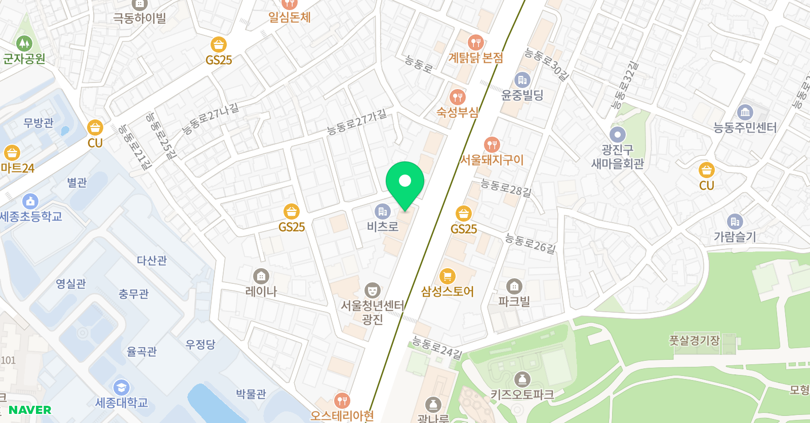 체대입시FA 광진캠퍼스 위치