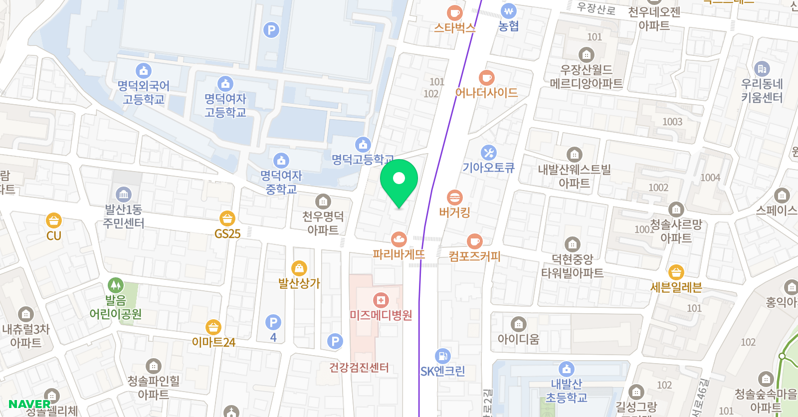 일취월장 관리형 스터디 카페 강서점 위치