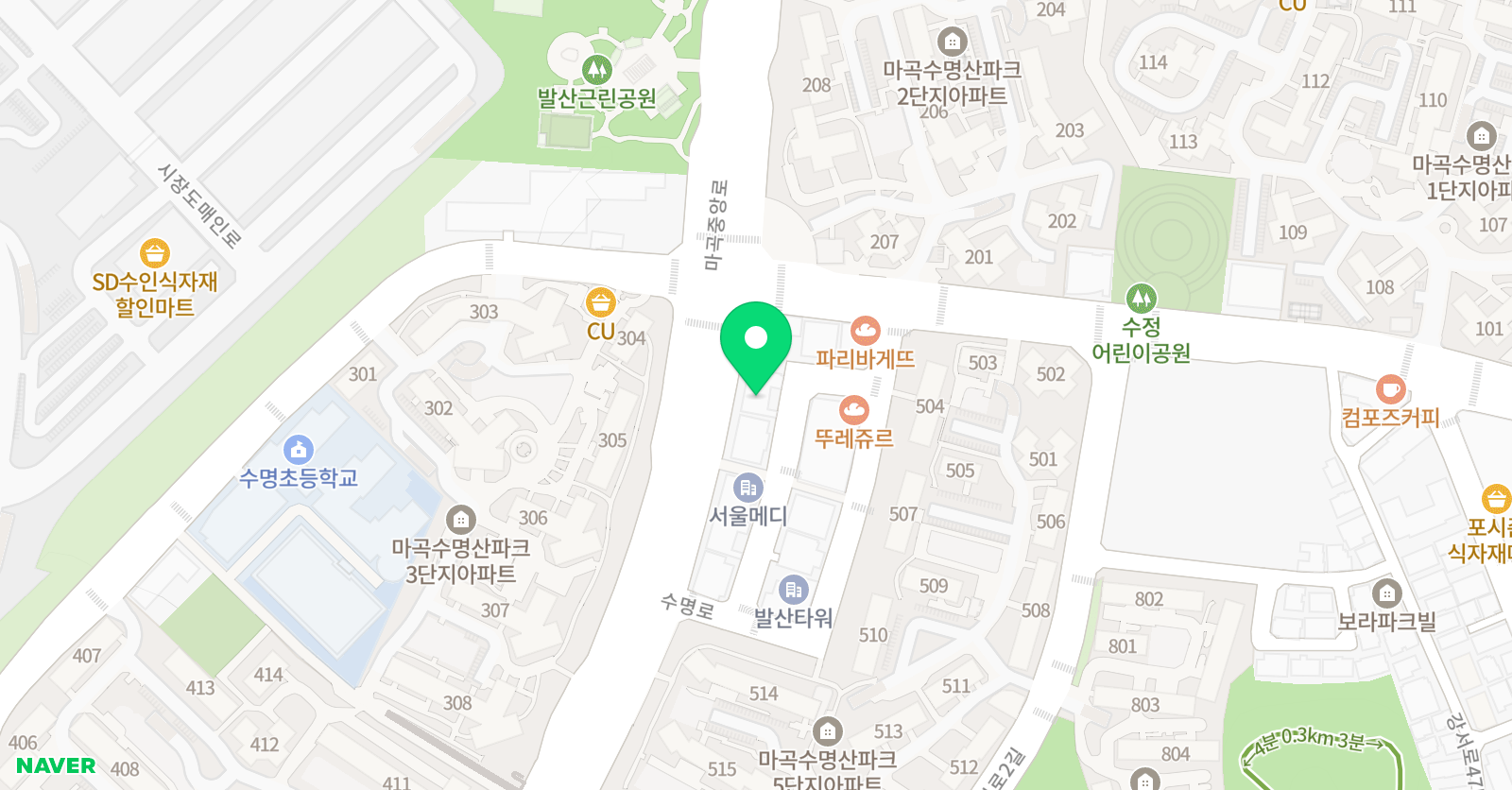 와이즈만 영재교육 강서센터 위치