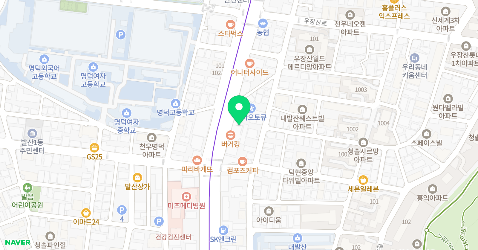 프라미스 어학원 GLOBAL캠퍼스 2관 위치