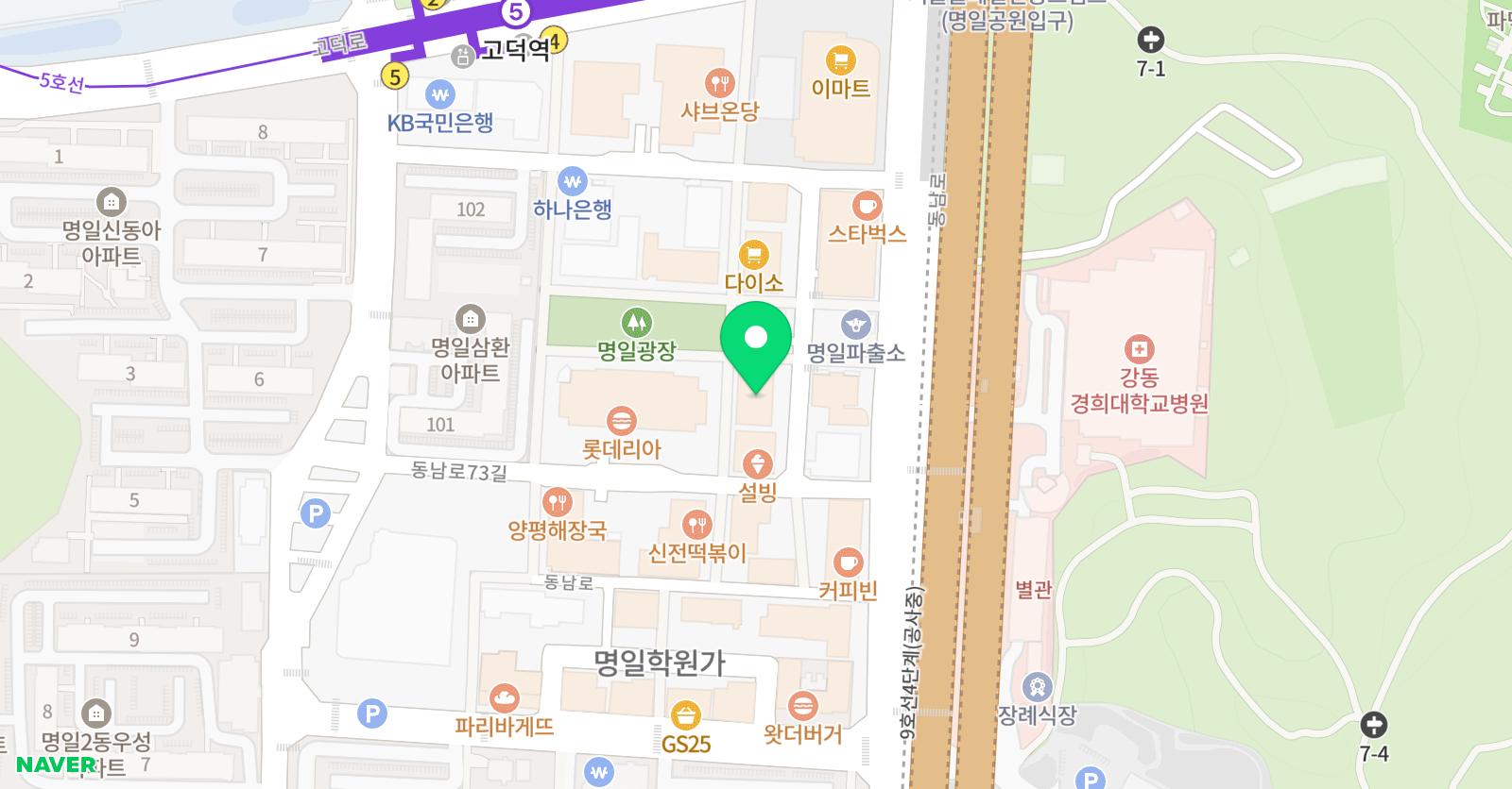 생각하는황소 학원 강동점 위치