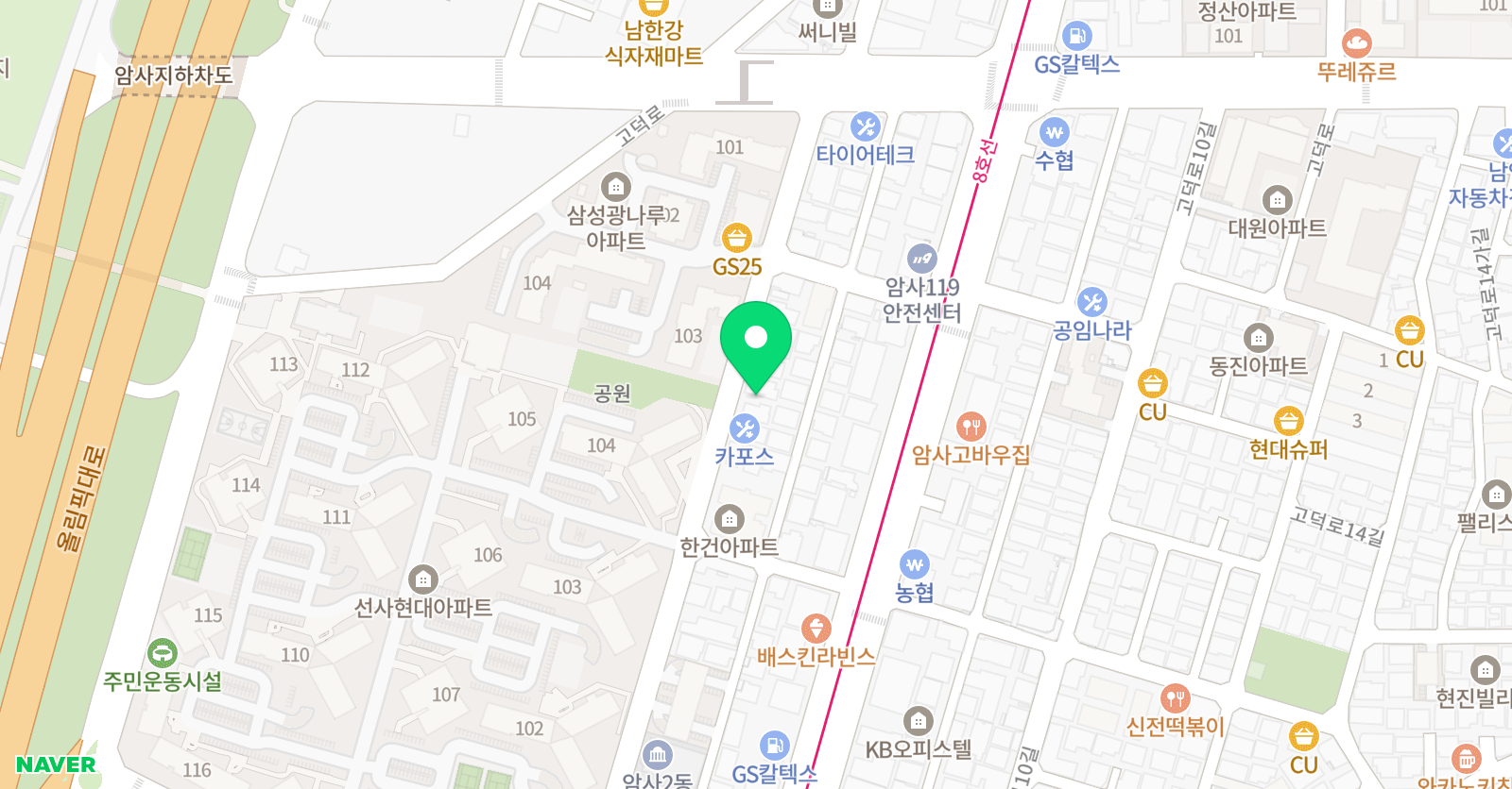 강동메르센 수학학원 위치