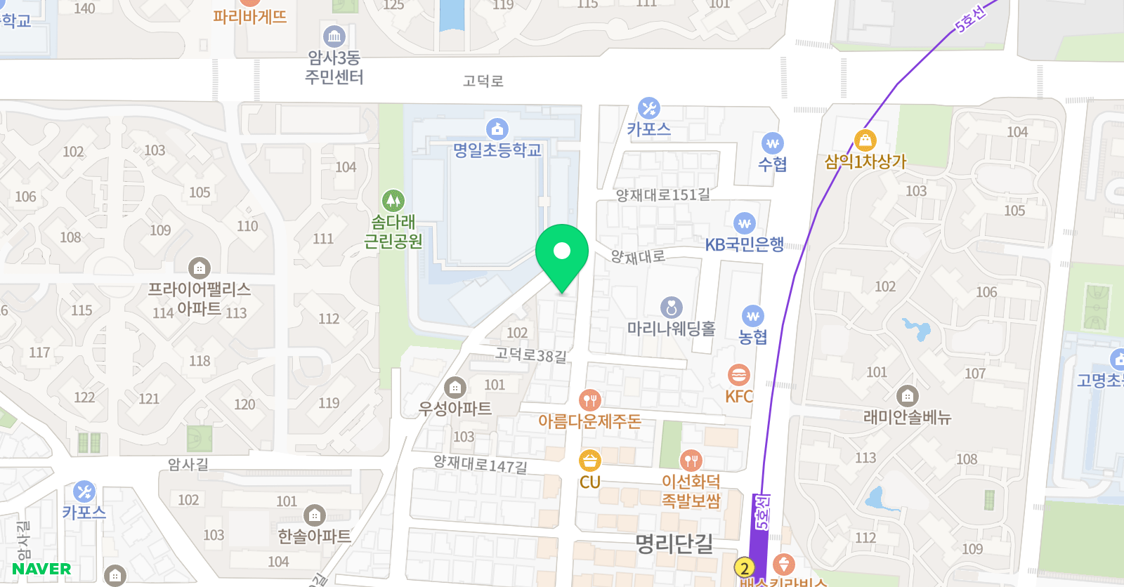 삼성 영어 명일교실 위치