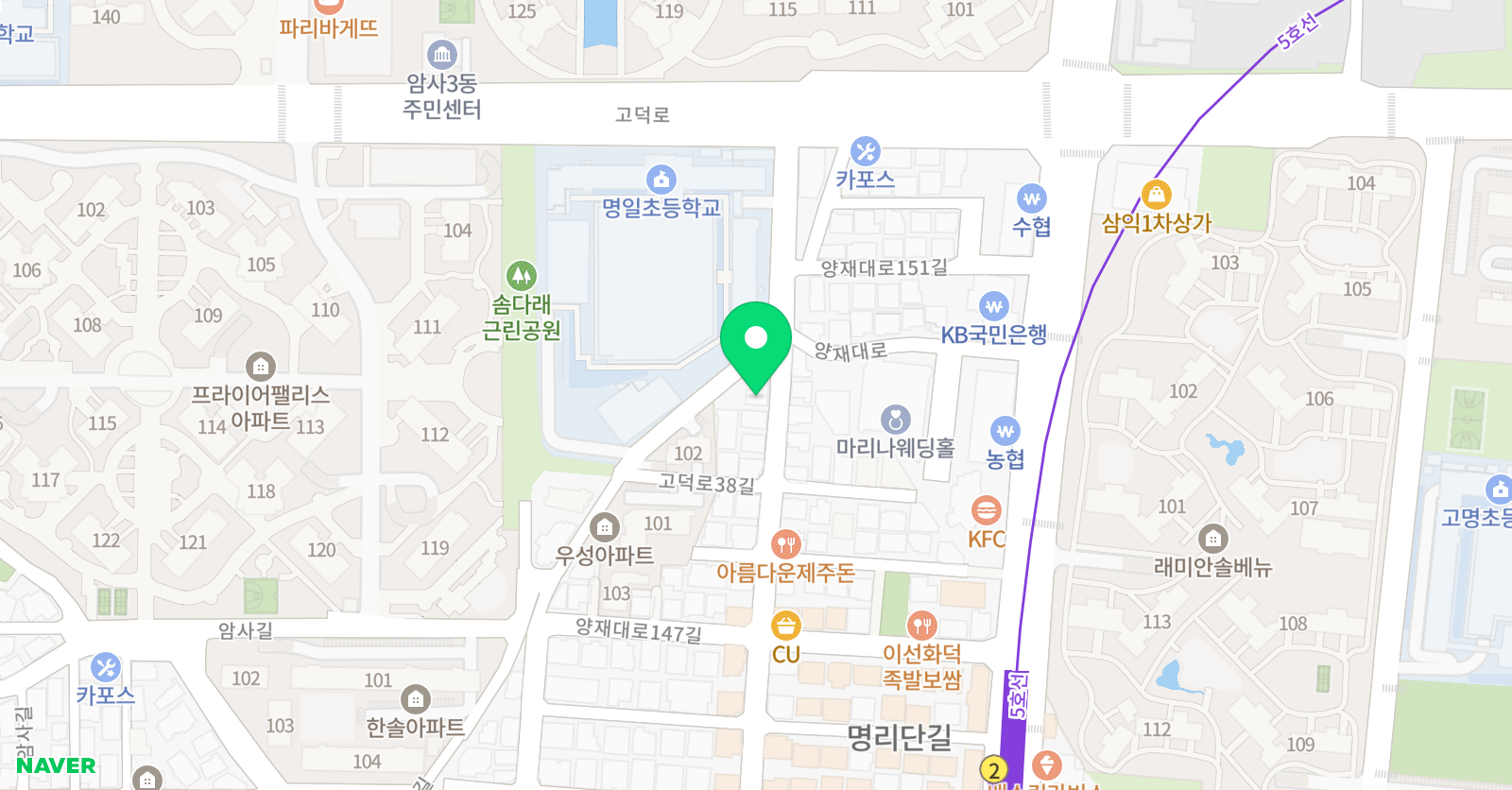 SNJ 보습학원 위치