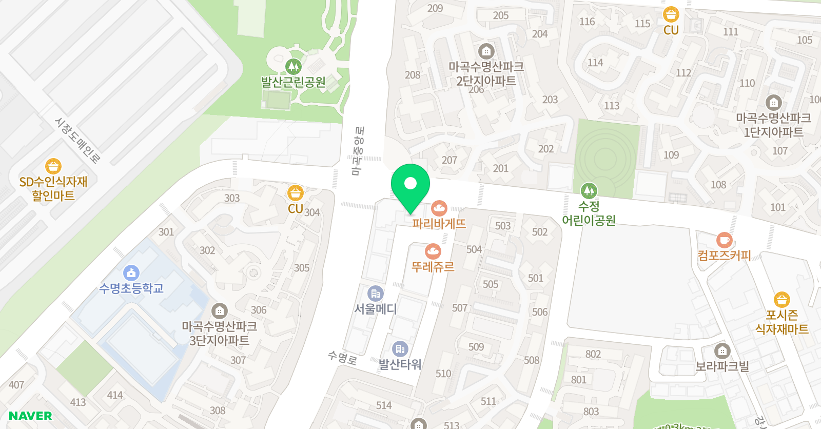 미래엔 수학책통클럽 수명 학원 위치