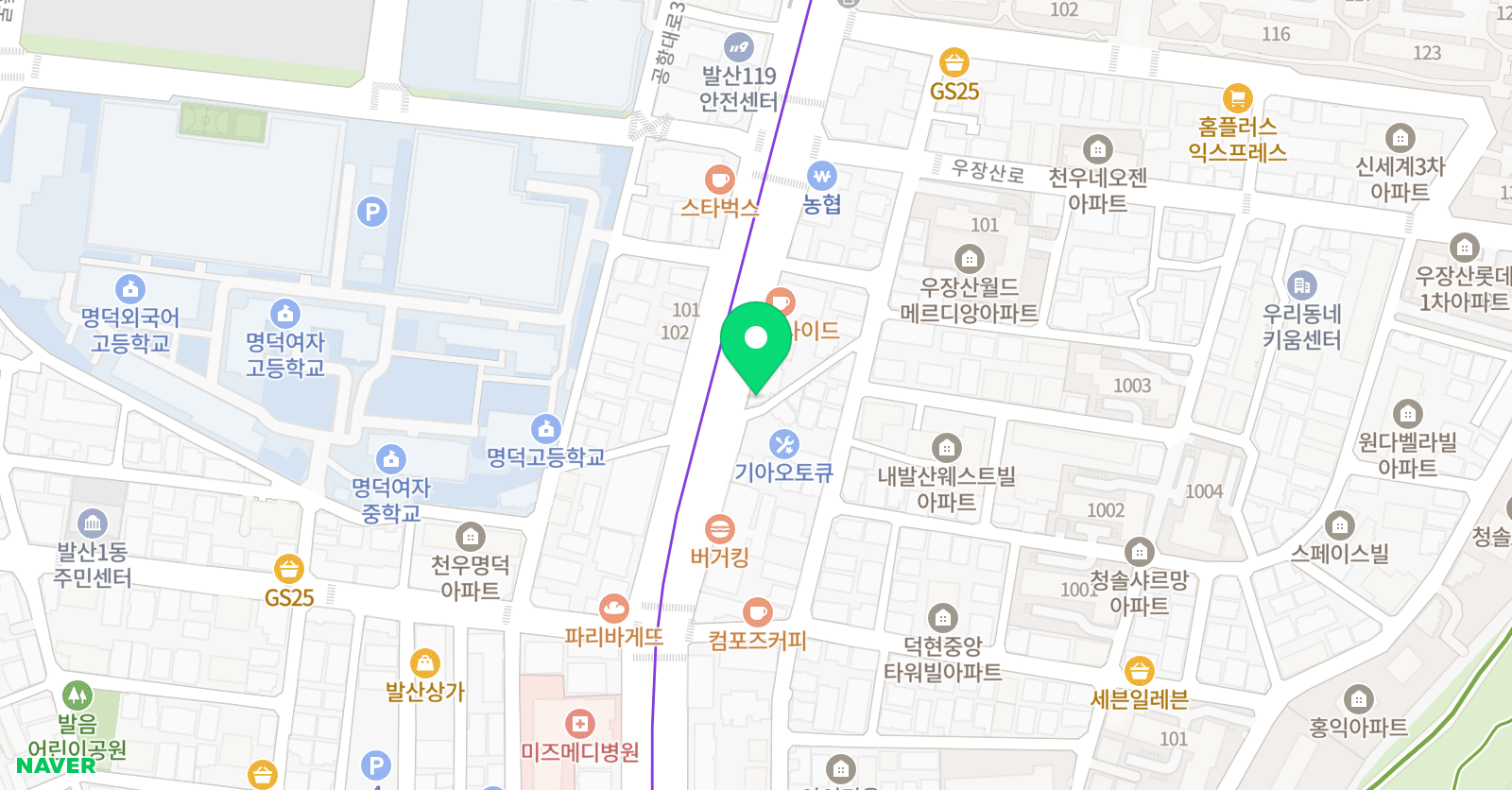잉글리쉬무무 내발산 어학원 위치