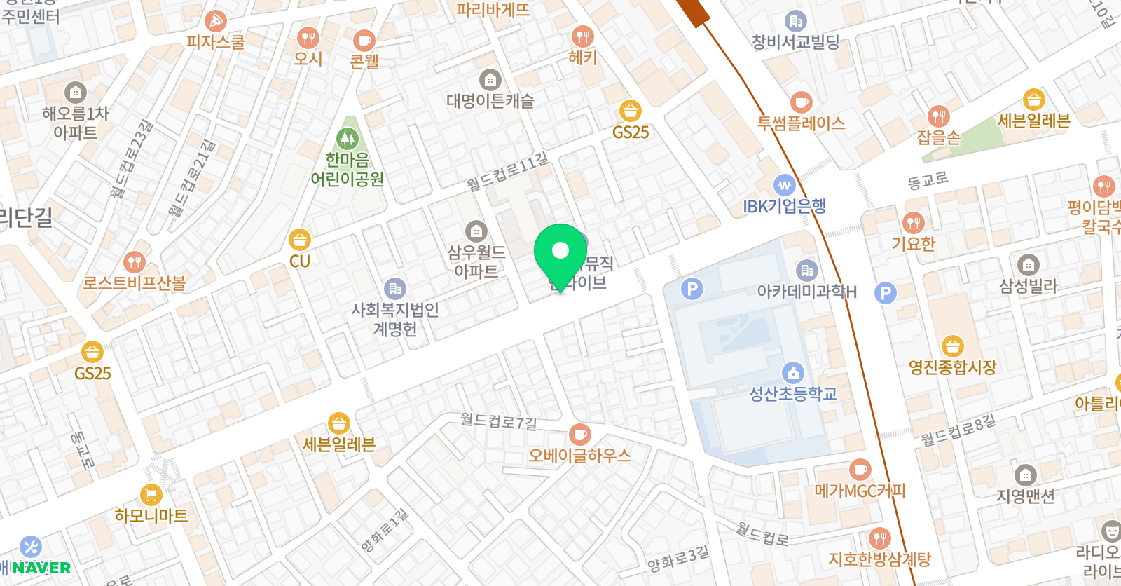 성산베스트플러스 학원 위치