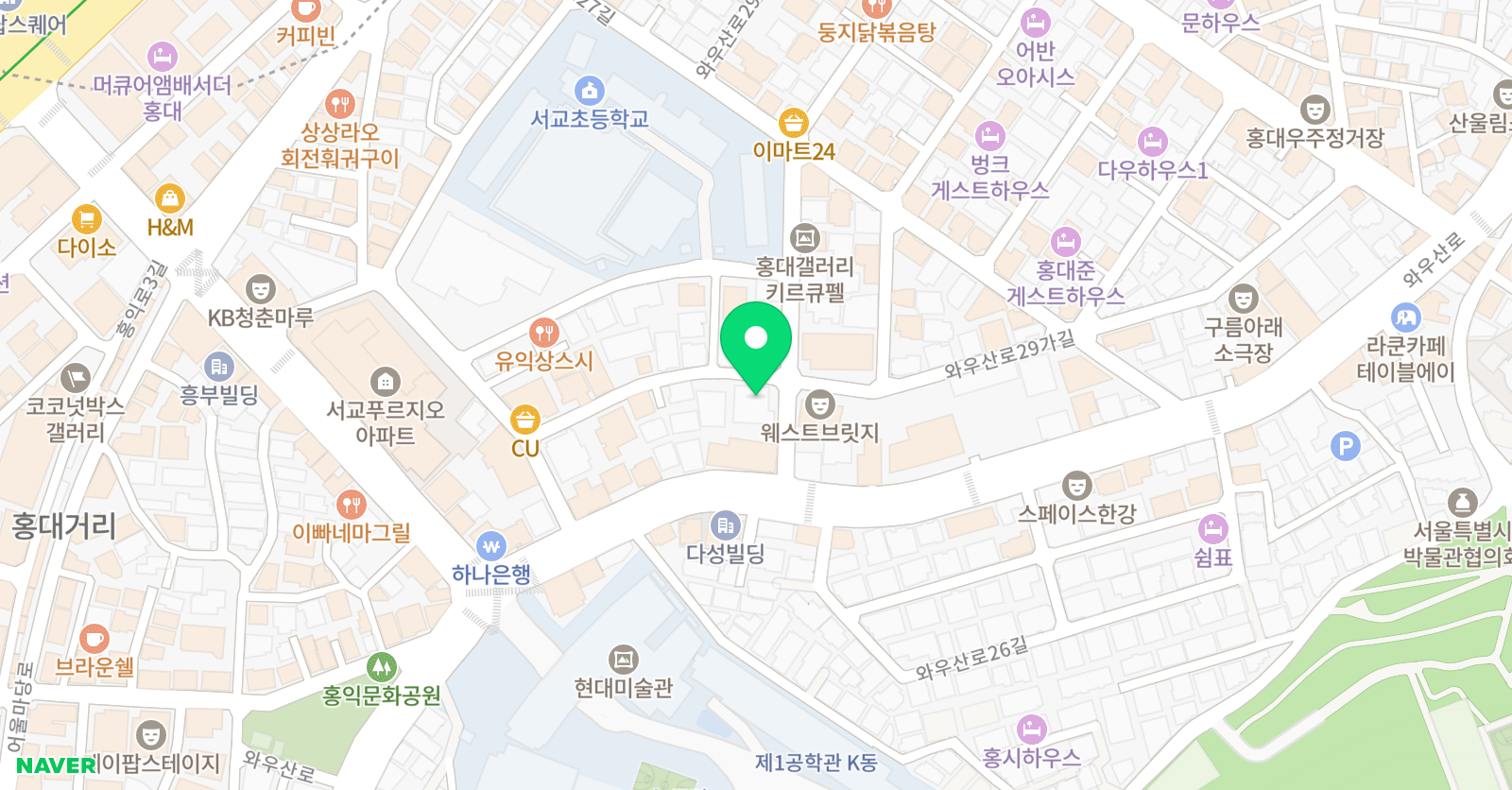 에스유투 만화애니학원 홍대본원 위치