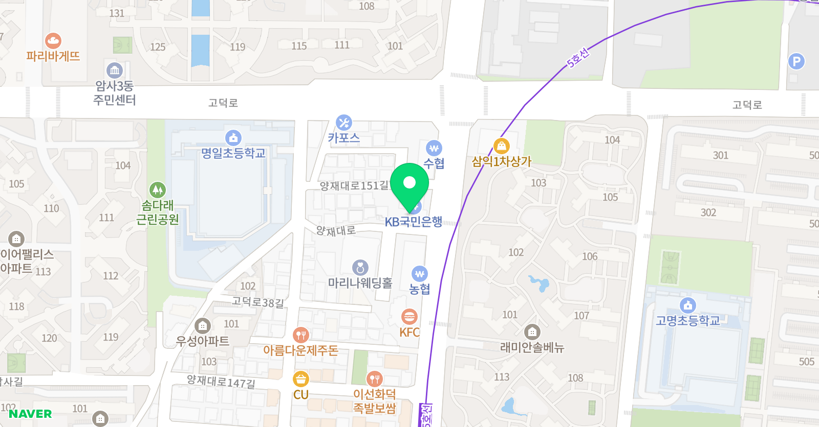 올림피아드학원 강동고덕캠퍼스 위치