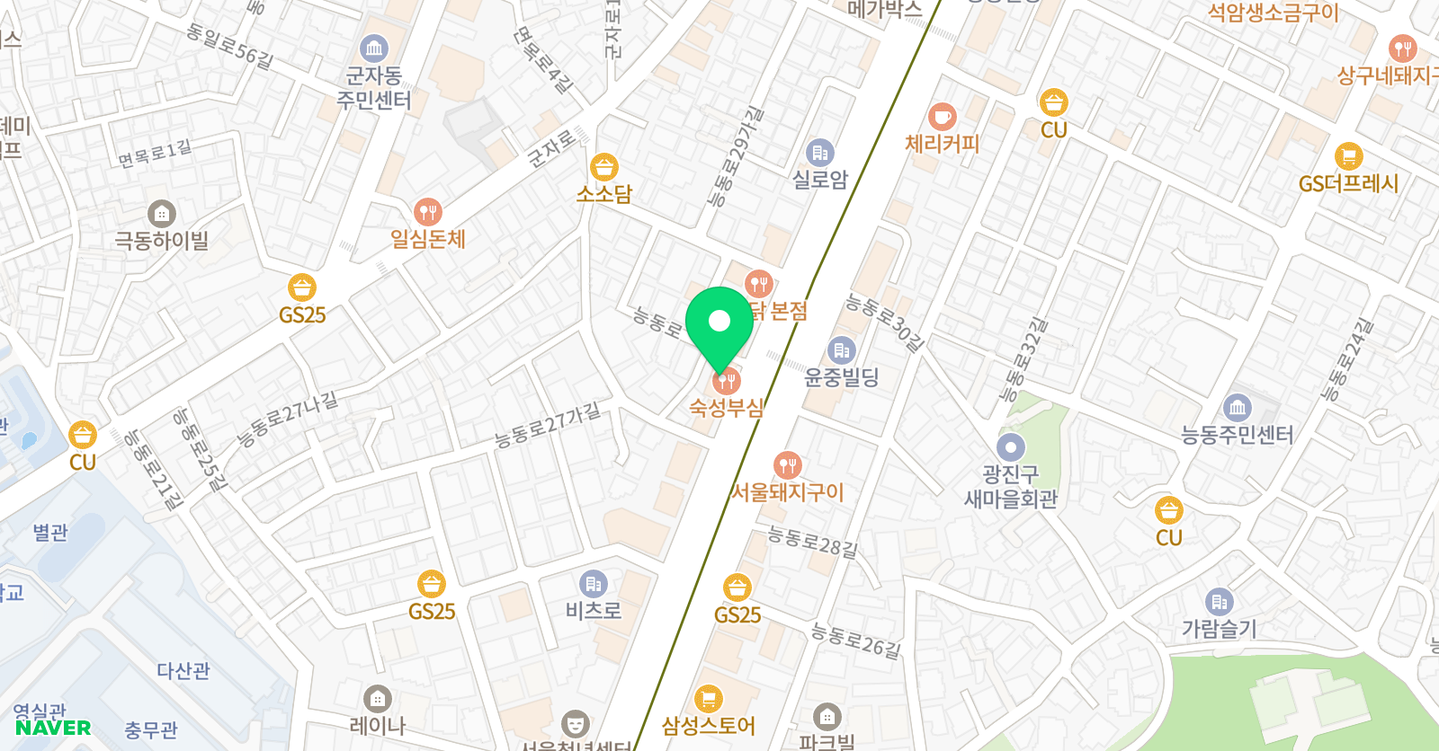 리티댄스아카데미 서울군자점 위치