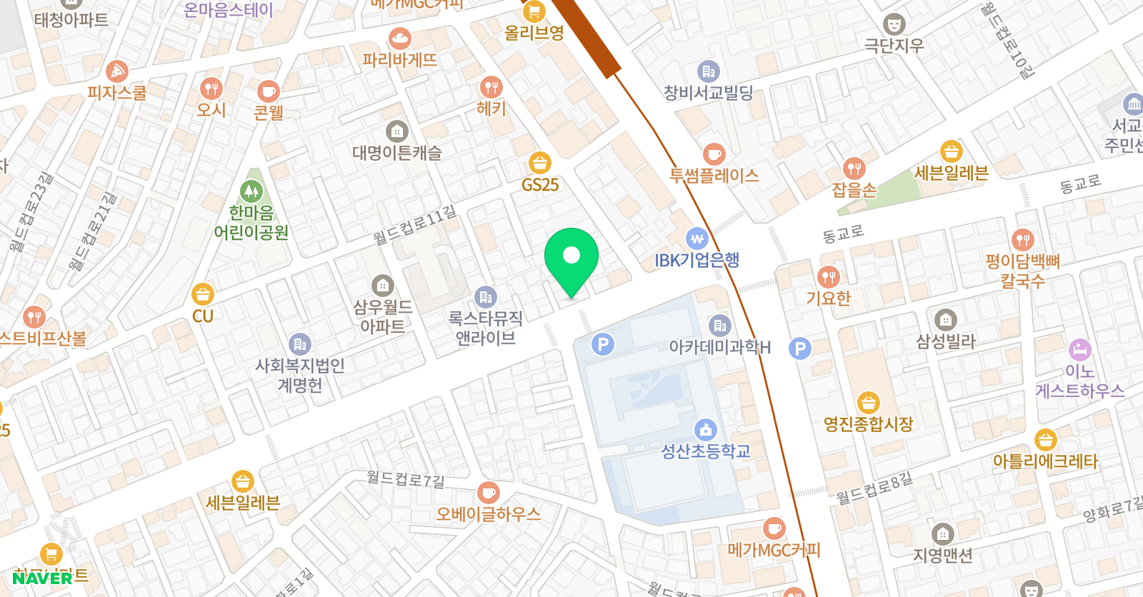 삼성영어셀레나 성산초학원 위치