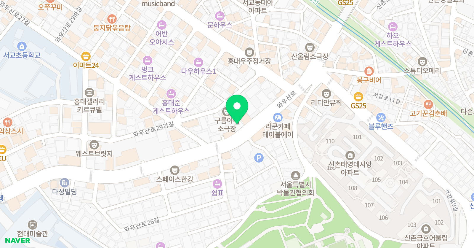 아이체스 홍대점 위치