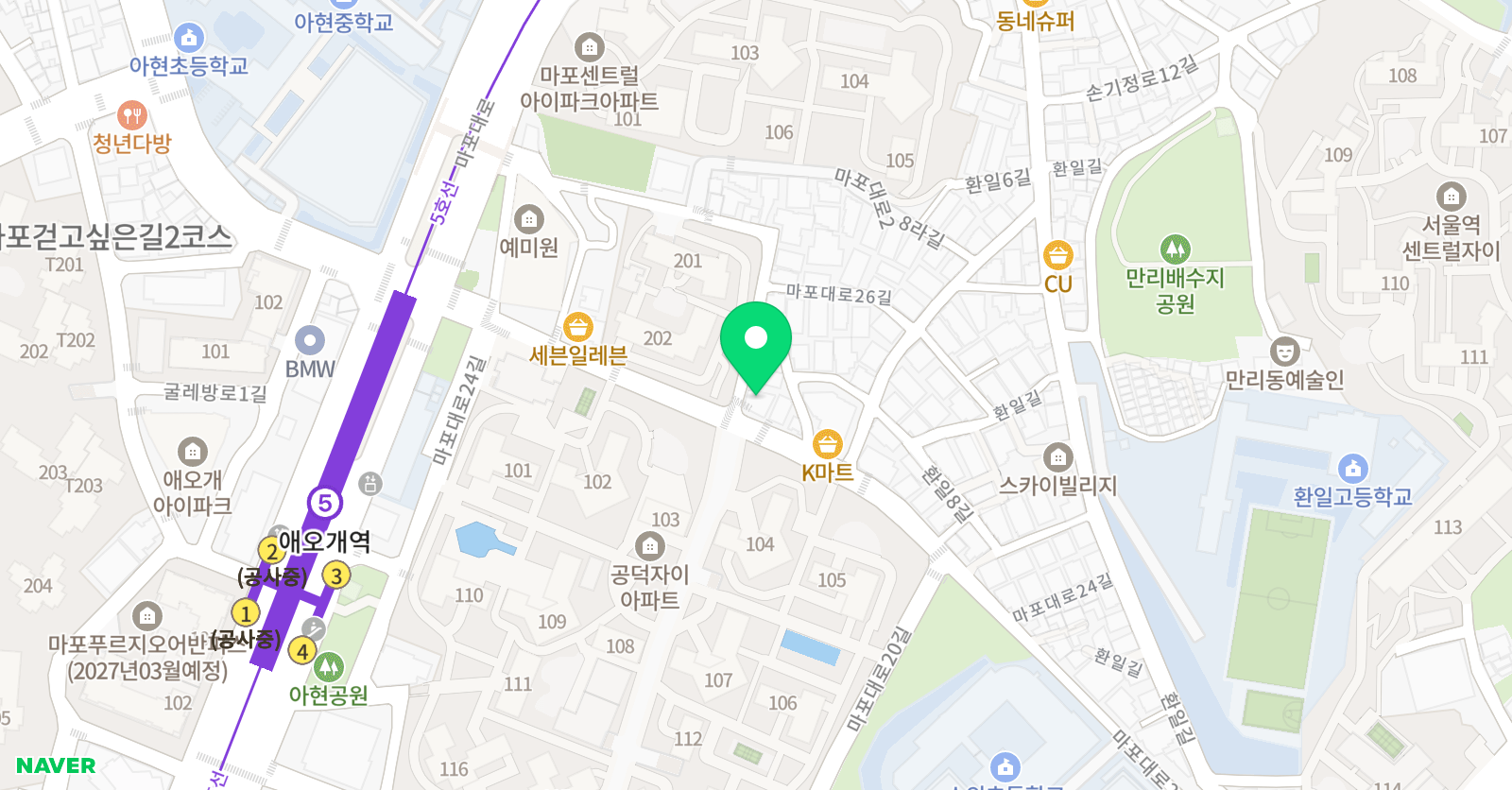 더힐 이화발레학원 위치