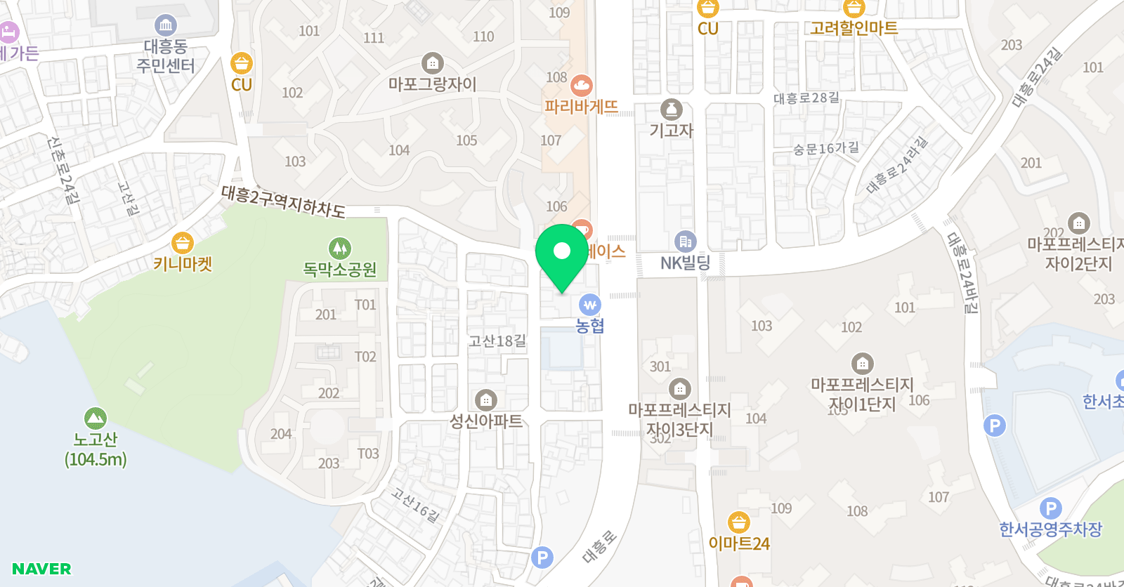 업 미술학원 위치