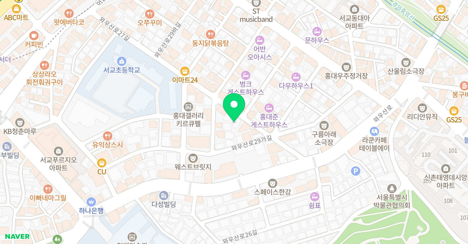 디자인붐 미술학원 위치