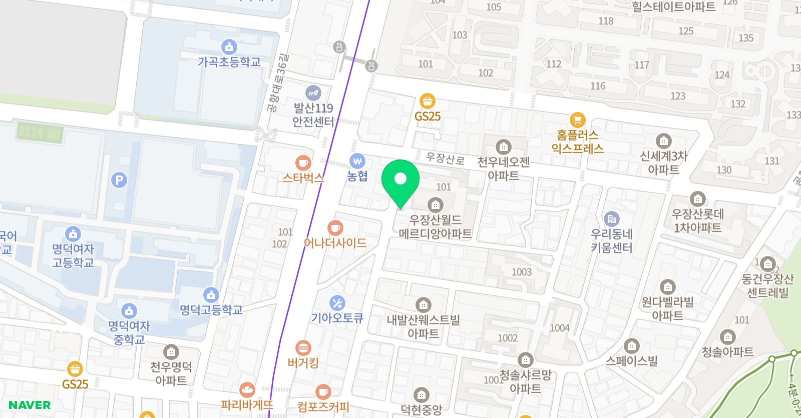 빨간펜 수학의달인 내발산초점 위치