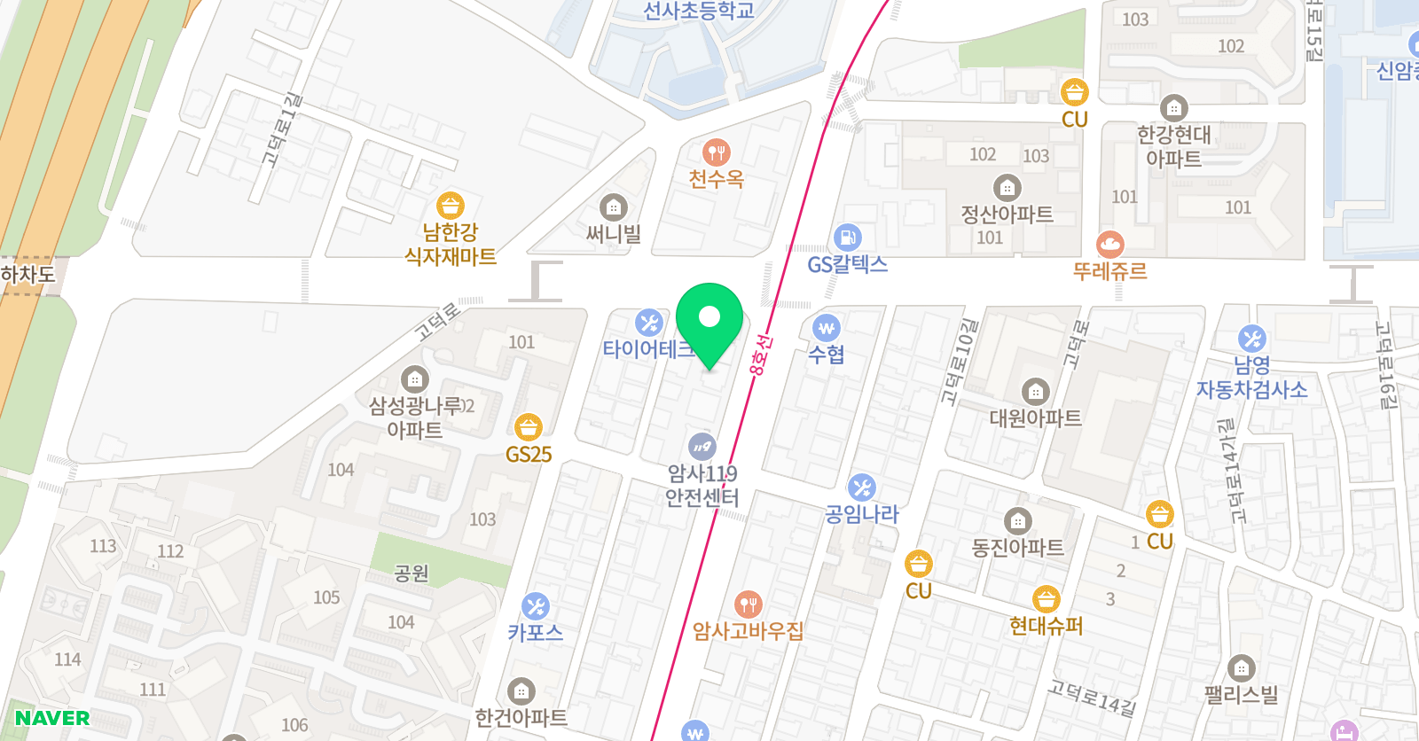 지샘 영어 위치