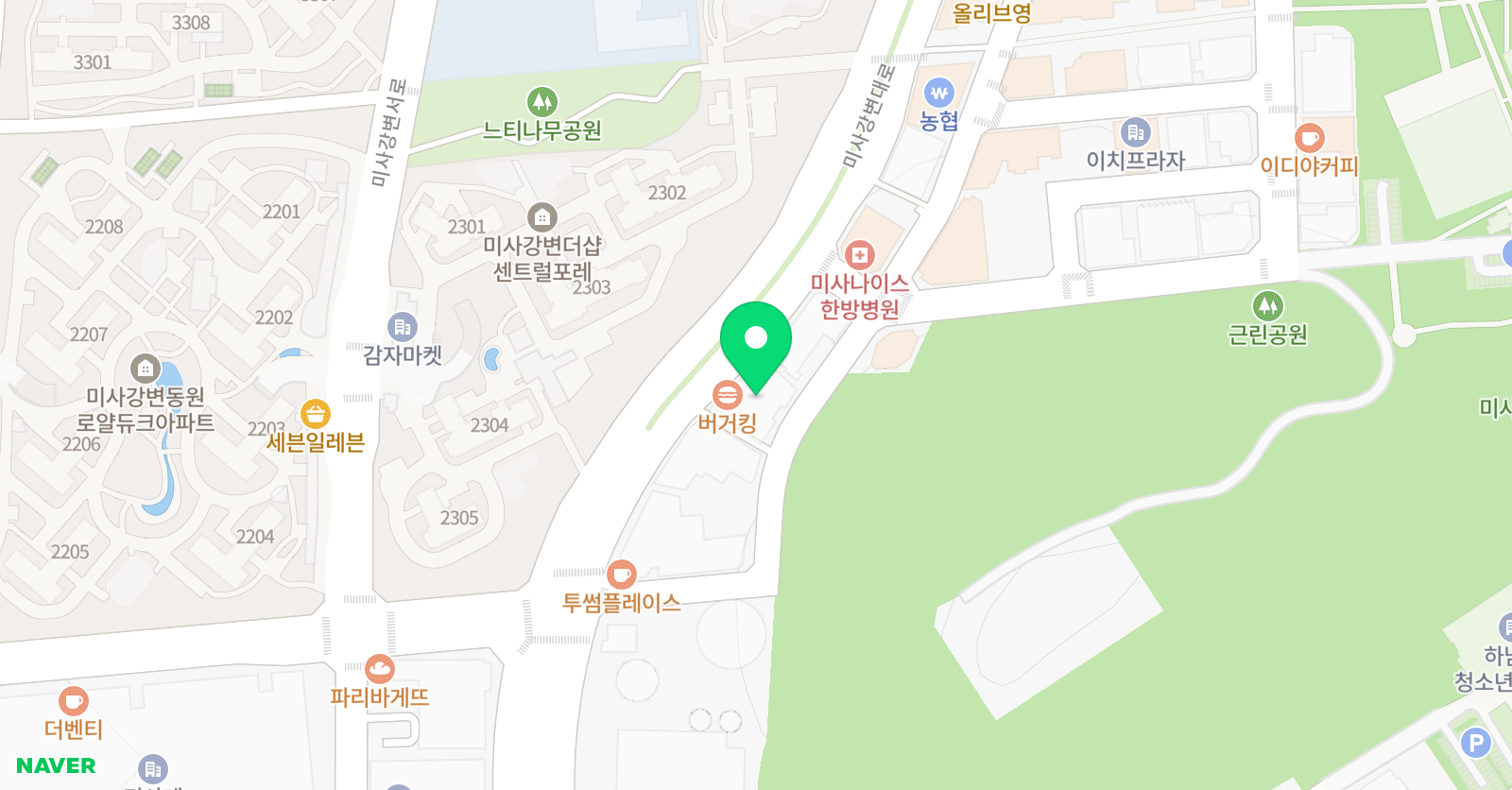 골든킥 태권도 위치
