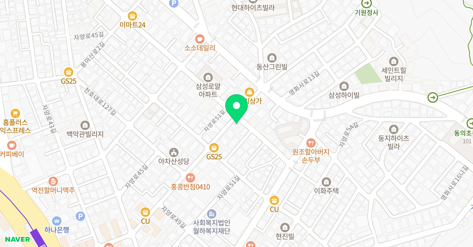 드림아이 태권도 위치