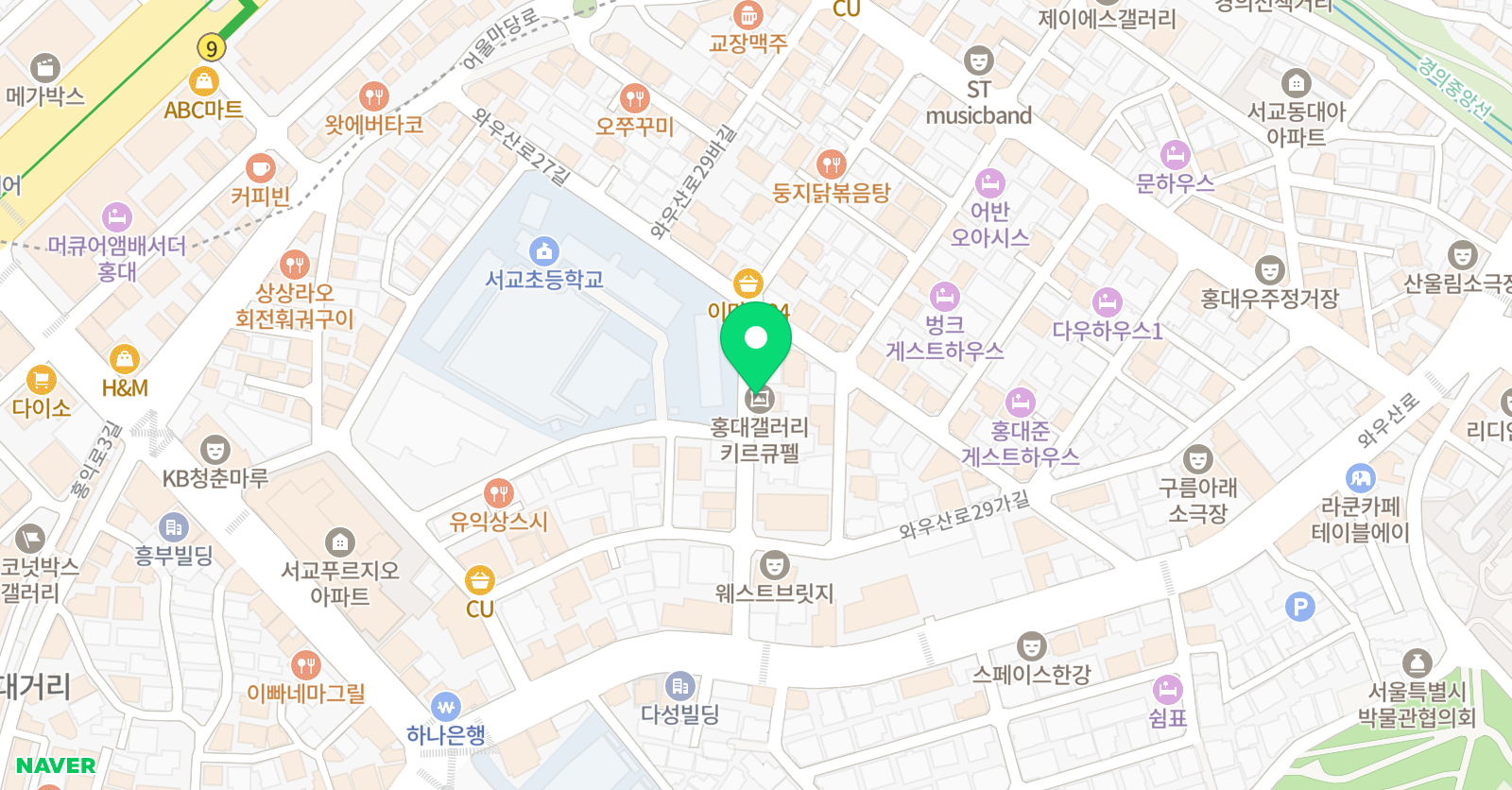 몽당먹 한국화 미술학원 위치