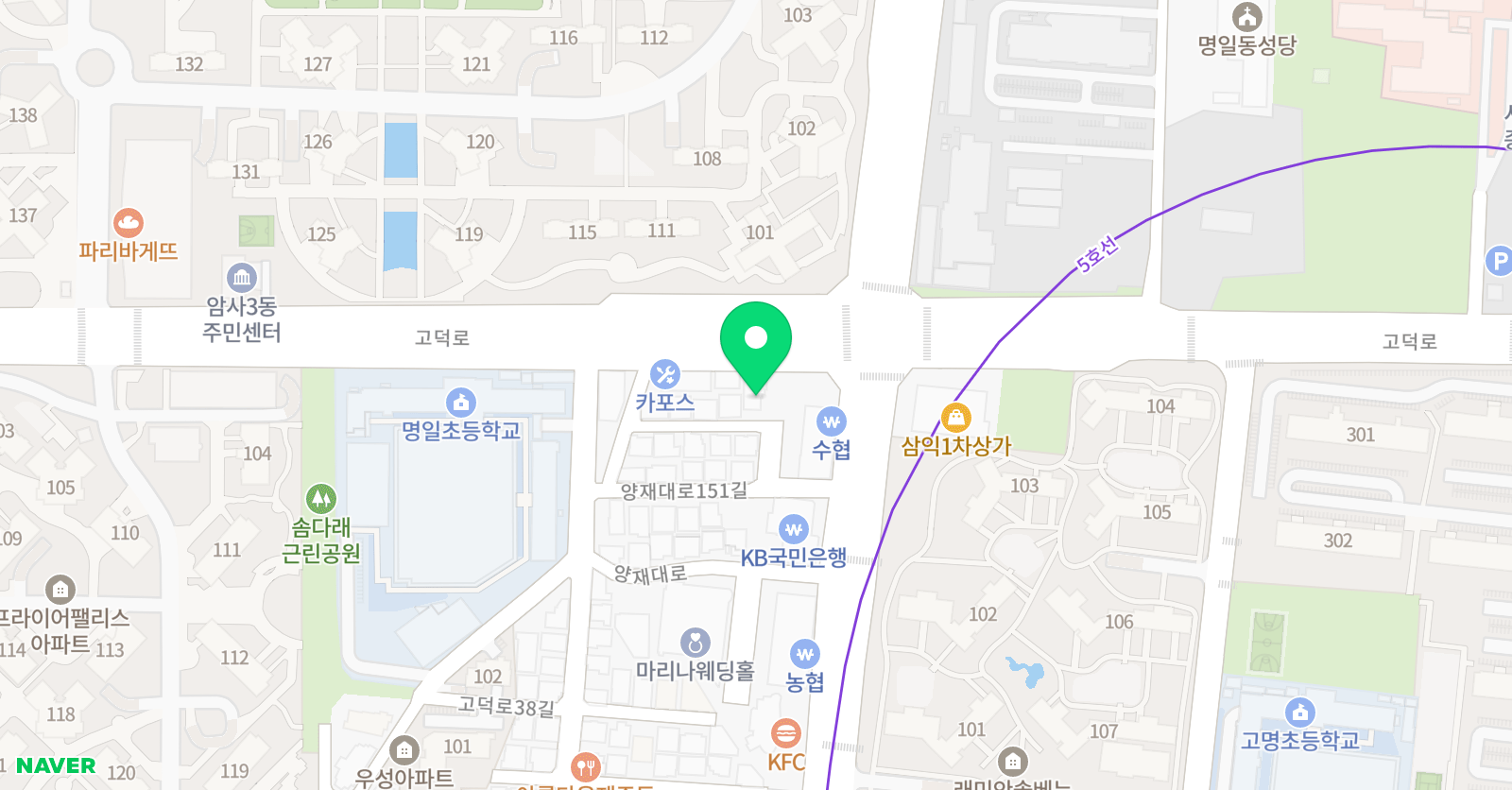 M&B English 영어학원 위치