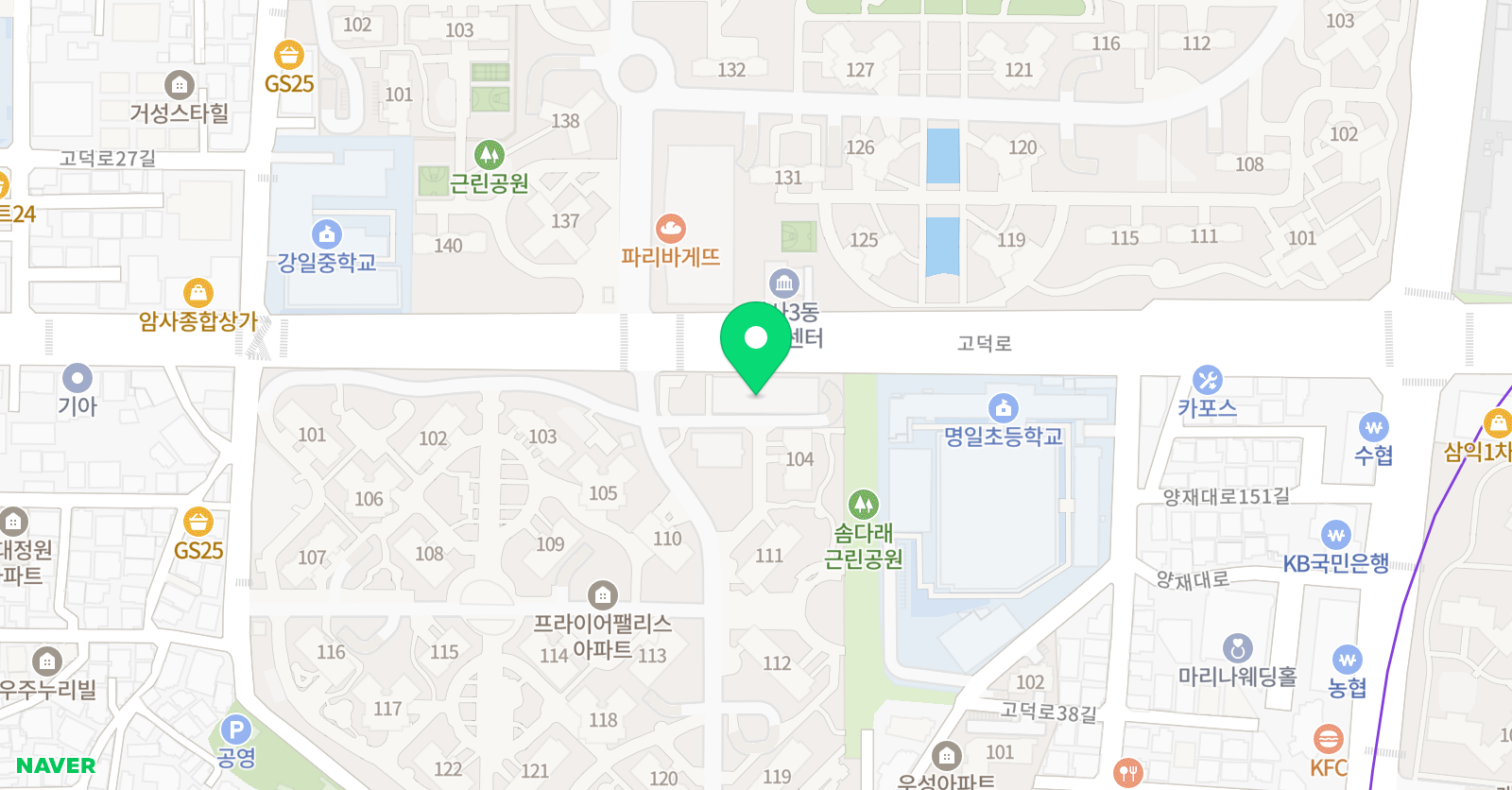 윤선생 우리집앞영어교실 프라이어팰리스점 위치
