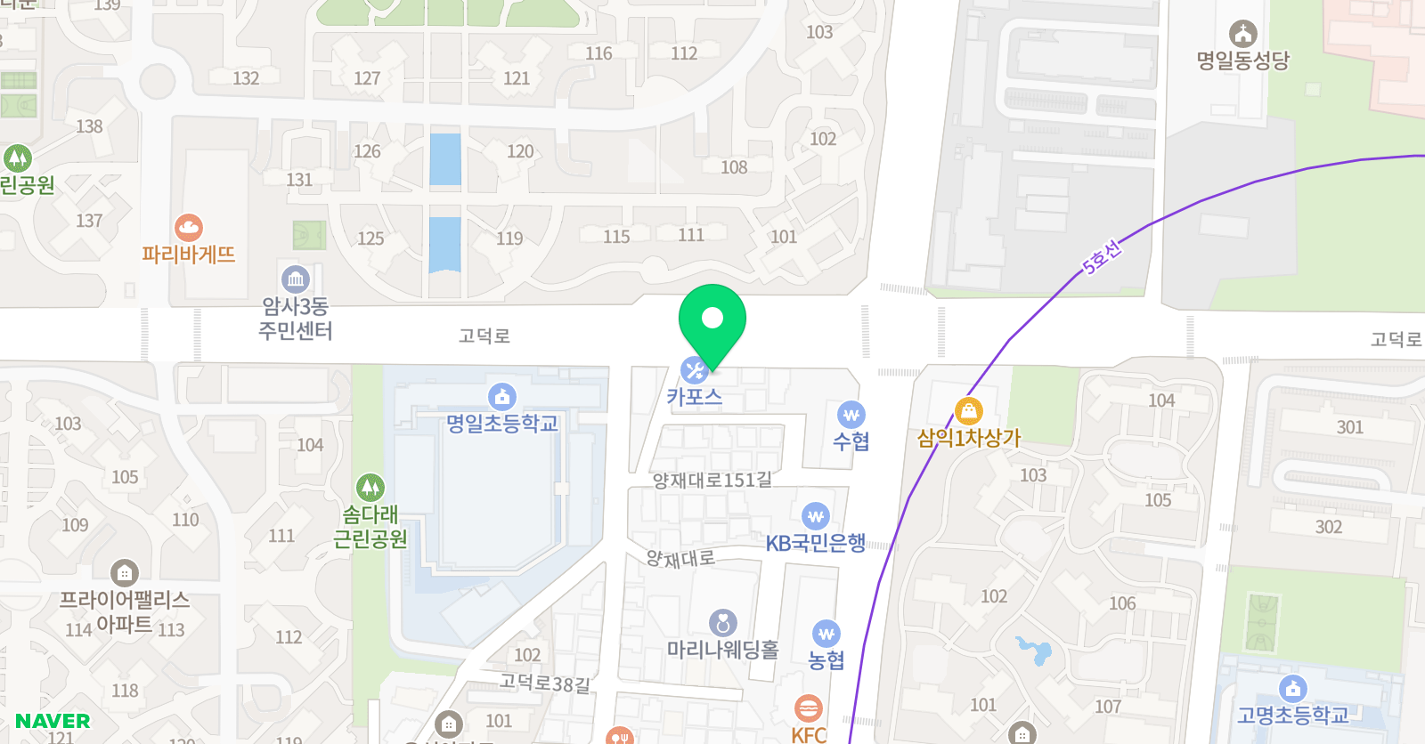 명성 태권도 위치