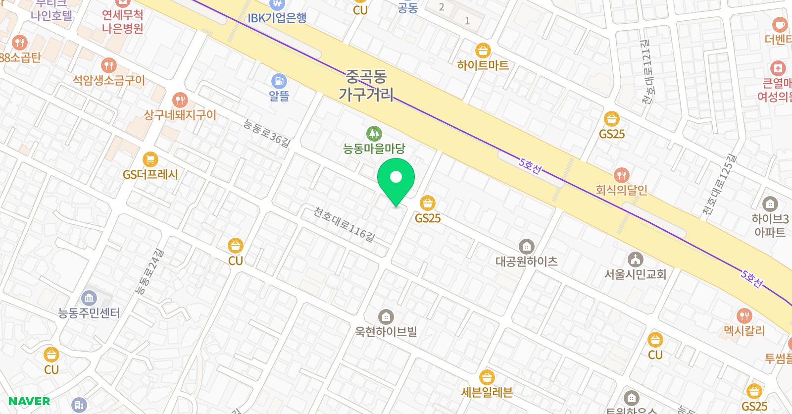 스마트해법 수학 광진능동점 위치
