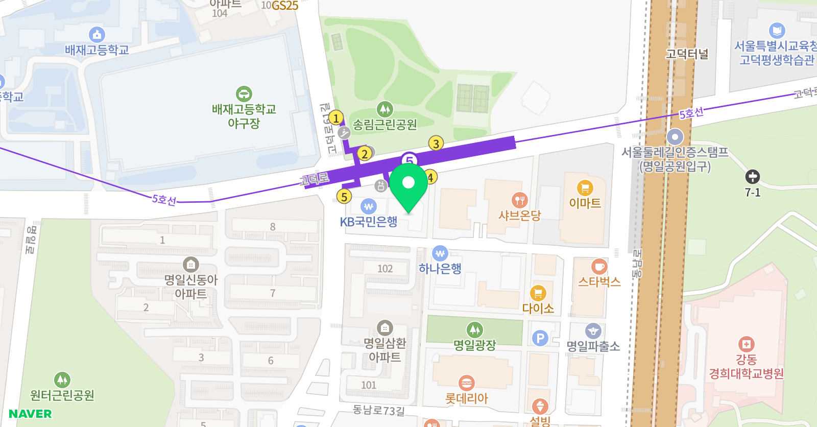씨앤에이 논술 강동점 위치