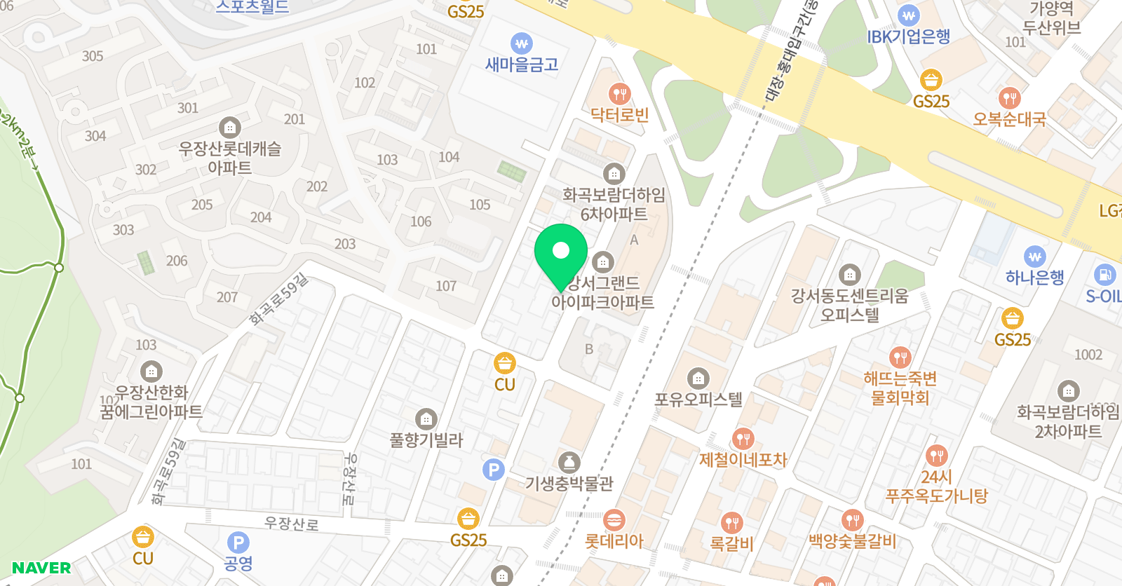 아동미술 과외방,콩나물 위치