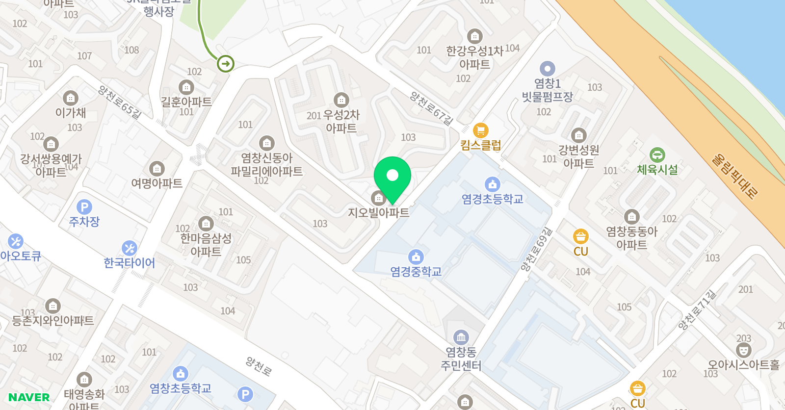 윤선생우리집앞 영어교실 염창우성교습소 위치