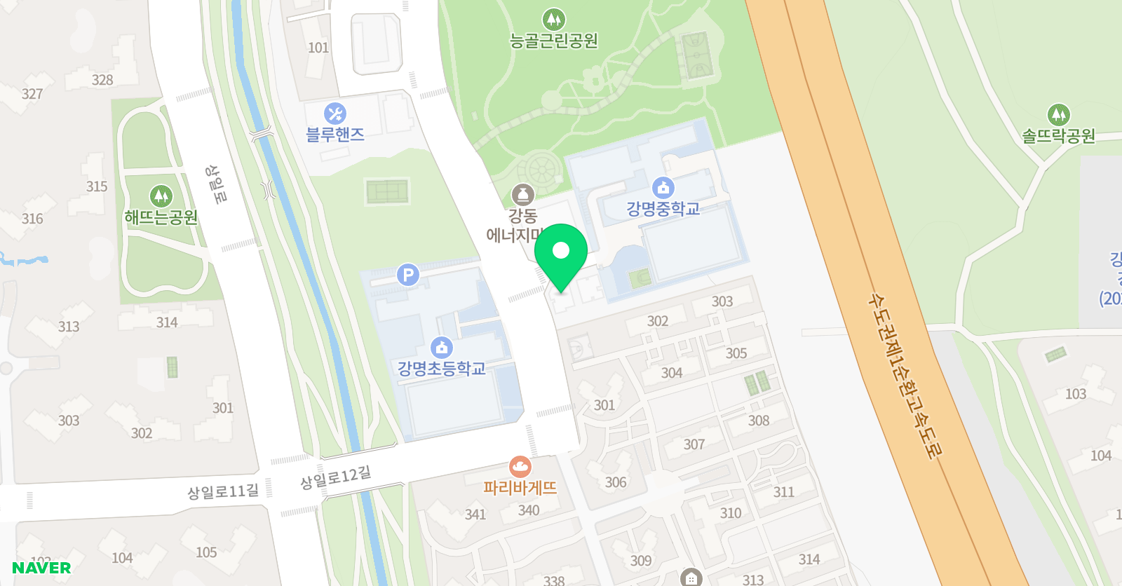 윤선생우리집앞영어교실 강명초점 위치