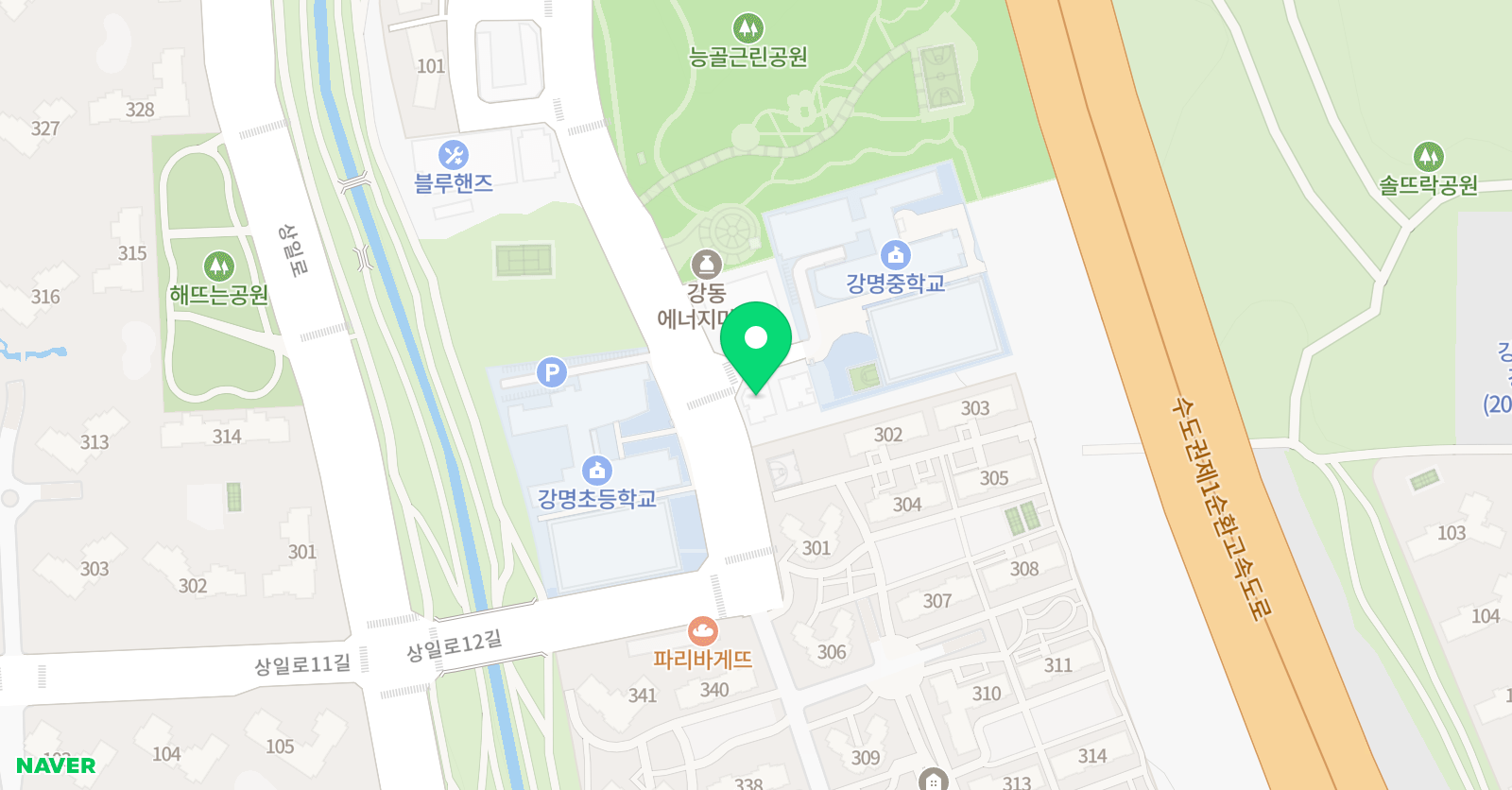 빨간펜 수학의달인 강명점 위치