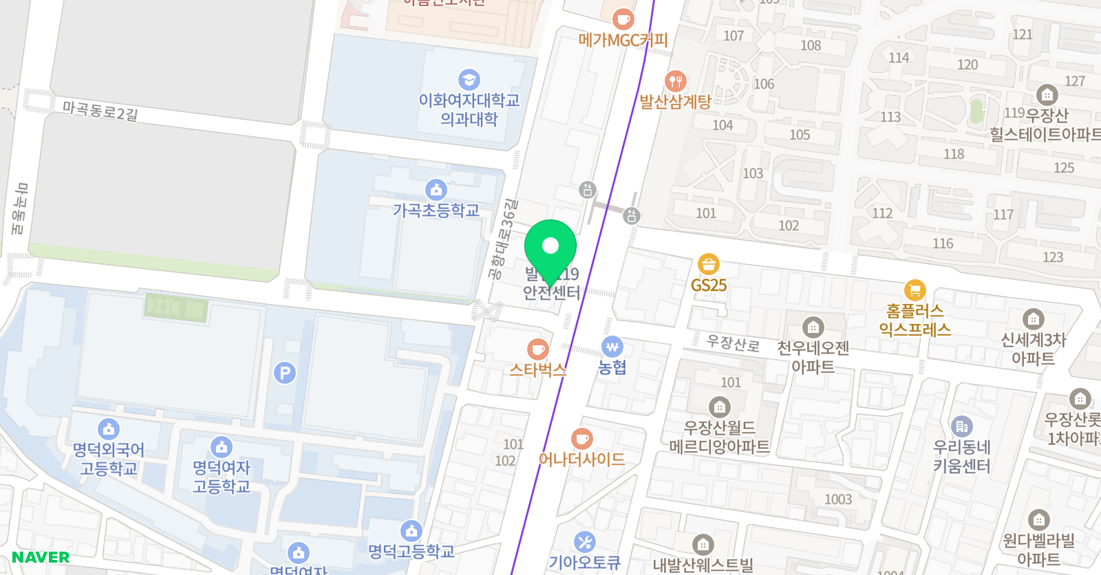 유인어스학원 과학 위치