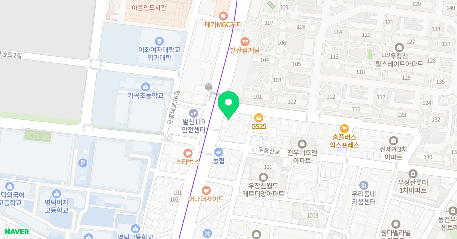 한우리독서토론논술 강서우장산힐스테이트독서교실 위치