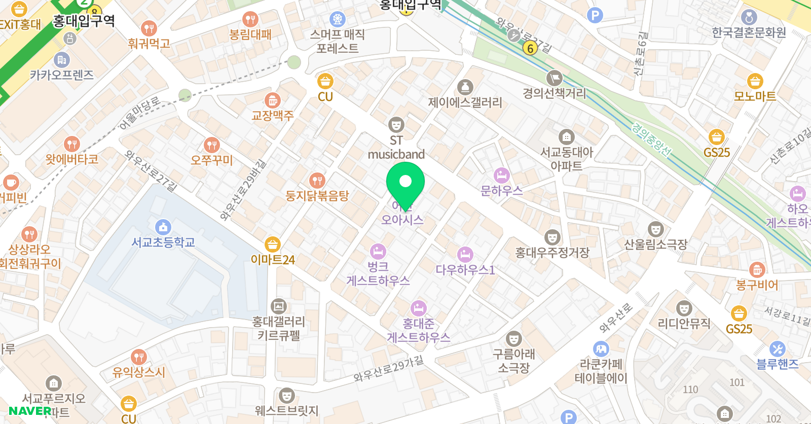 푸르넷 공부방 마포홍대지점 위치
