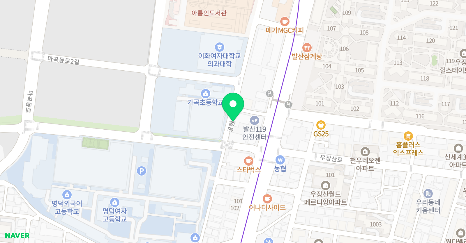 쎈수학러닝센터 발산 수학교습소 위치