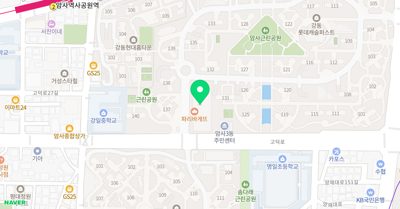 하이스트핏 암사1호점 위치