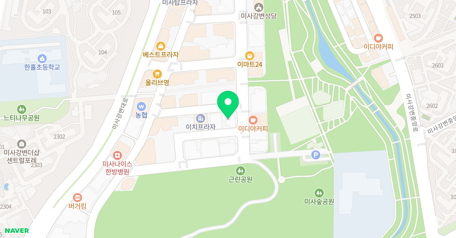 MBA리더스 태권도 위치
